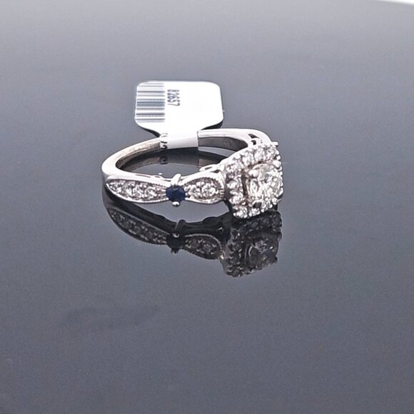 14K Vera Wang White Gold Diamond Sapphire Engagement Ring .69TCW 4.5G Size 6.5 - Picture 13 of 13
